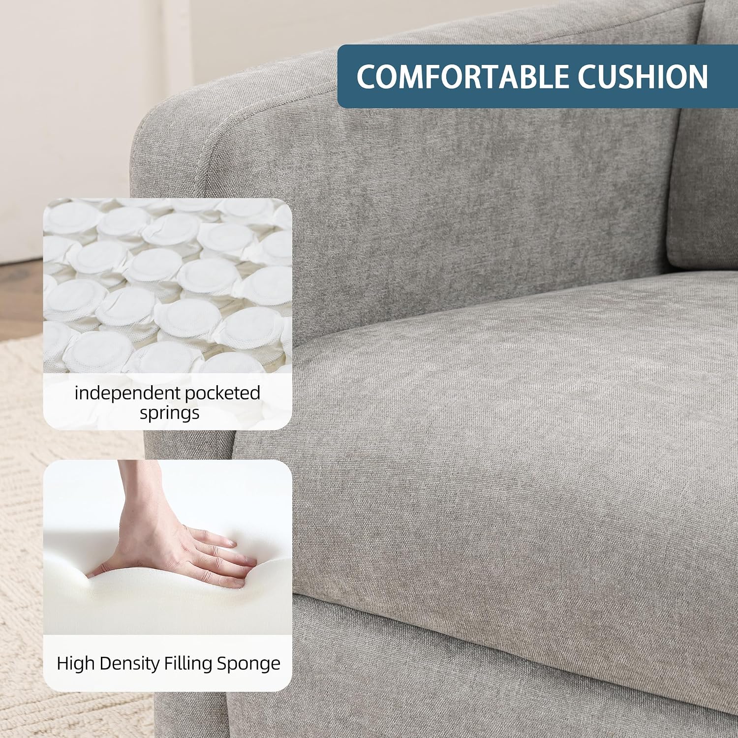 Detalle de Ketaiyou D9966 Power Swivel Rocking Recliner with USB and Type-C Ports