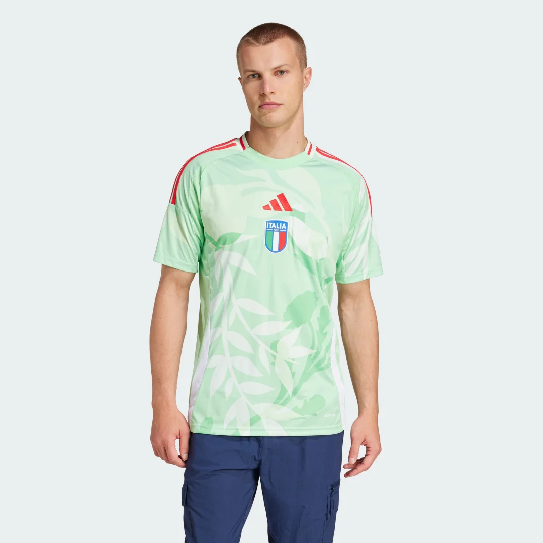 Detalle de Camiseta segunda equipación selección femenina Italia 25 de Adidas - verde