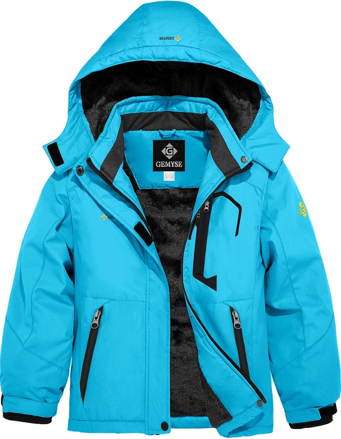 Thumbnail 6 de GEMYSE Girl's Waterproof Ski Jacket with Hood