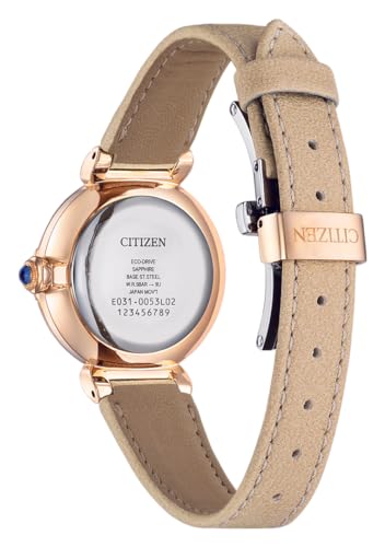 Detalle de Citizen Elegance EM1073-18D : Montre bracelet pour femmes, acier inoxydable et verre saphir