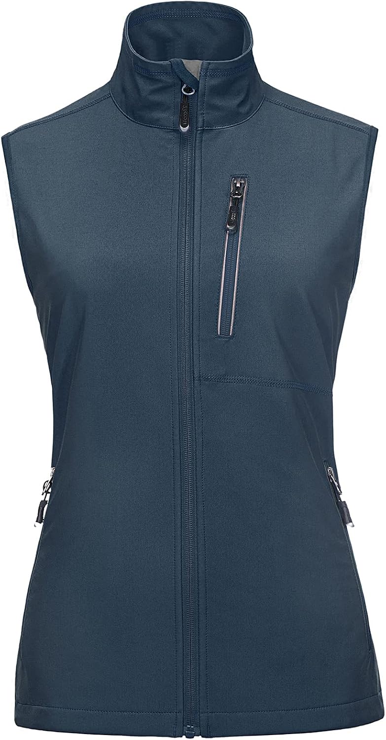 Detalle de 33,000ft Damen Leichte Laufweste – Winddichte Softshell-Weste für Laufen, Wandern und mehr