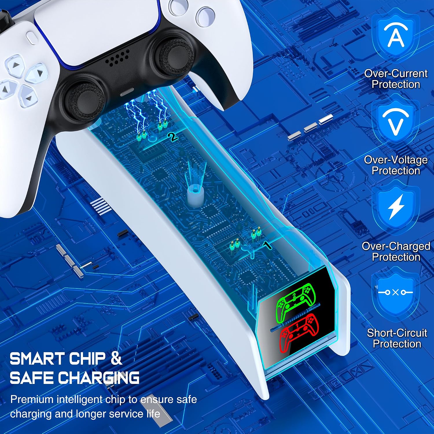 Thumbnail 4 de HASACOOL PS5 Controller Charger Station 2.5h