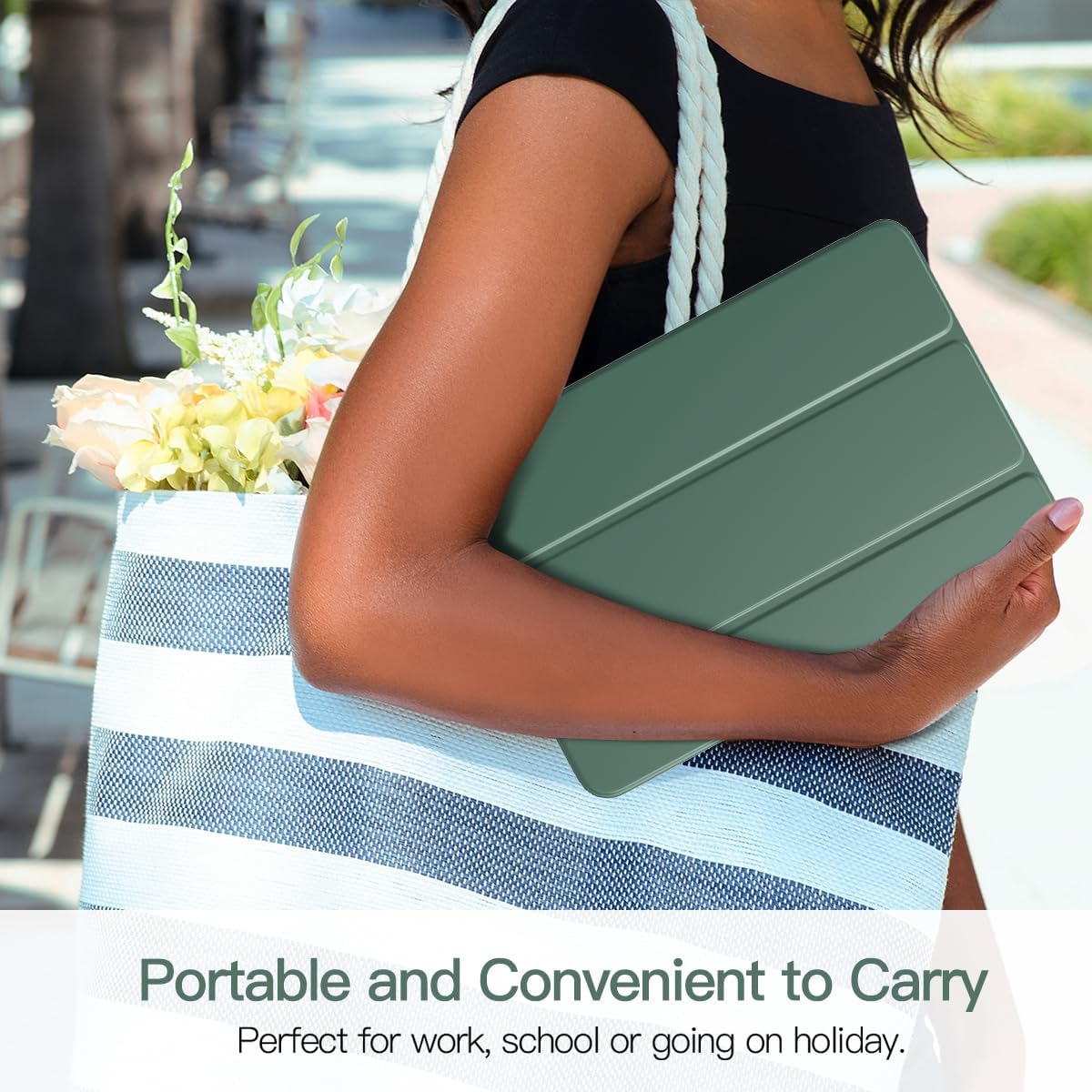 Thumbnail 5 de TiMOVO Morandi Green iPad 10.2 case for iPad 9th, 8th and 7th gen (Auto Wake/Sleep, stand)