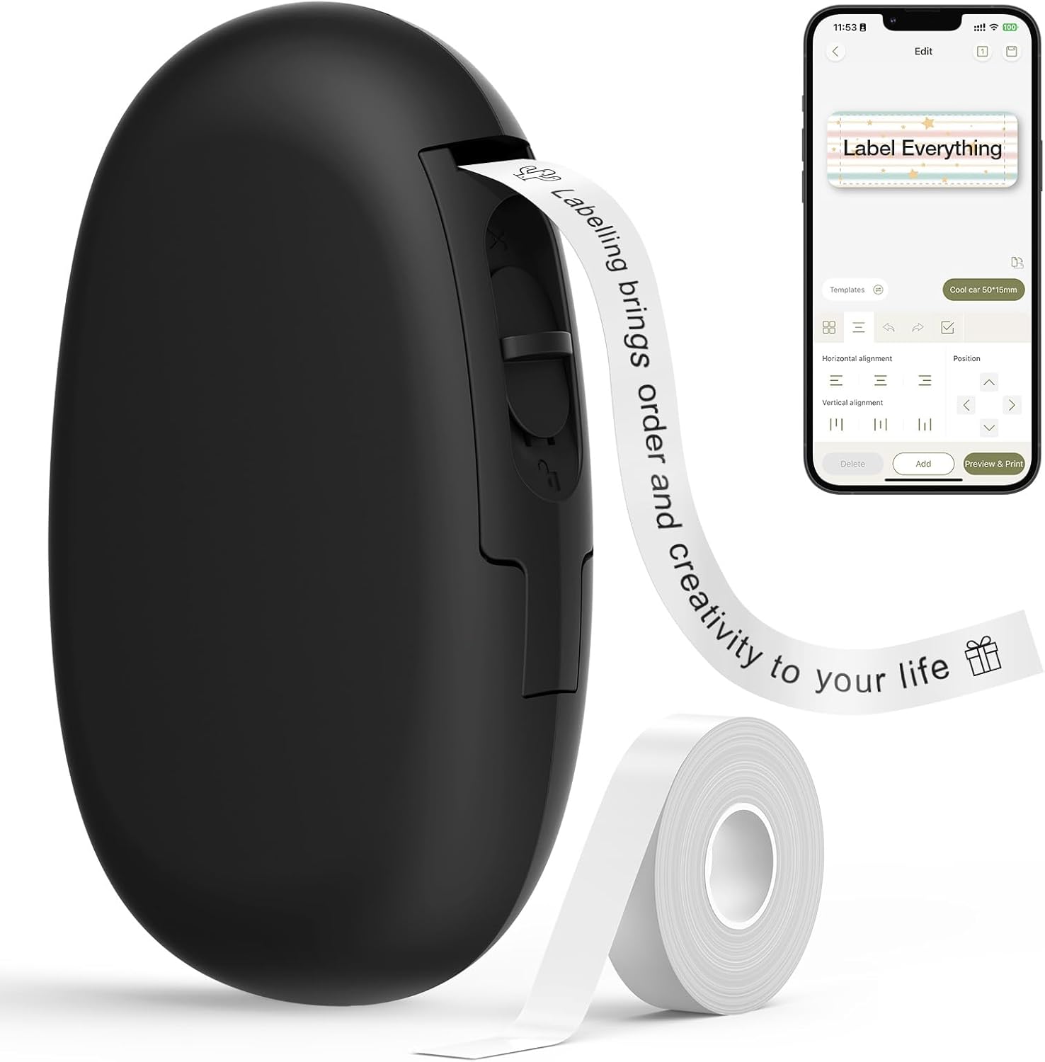 Detalle de SUPVAN E10 Mini Bluetooth Label Maker 600+ icons