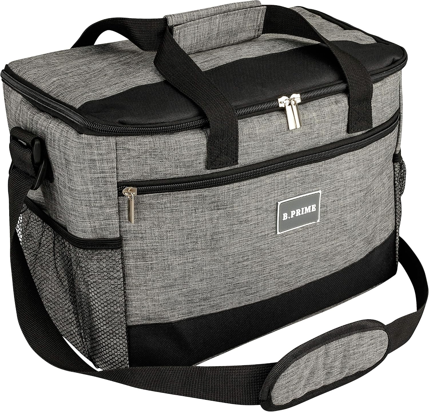 Detalle de B.PRIME Borsa Termica 20L Classic 36 x 26 x 22 cm (Griggio) con isolamento PEVA da 6 mm
