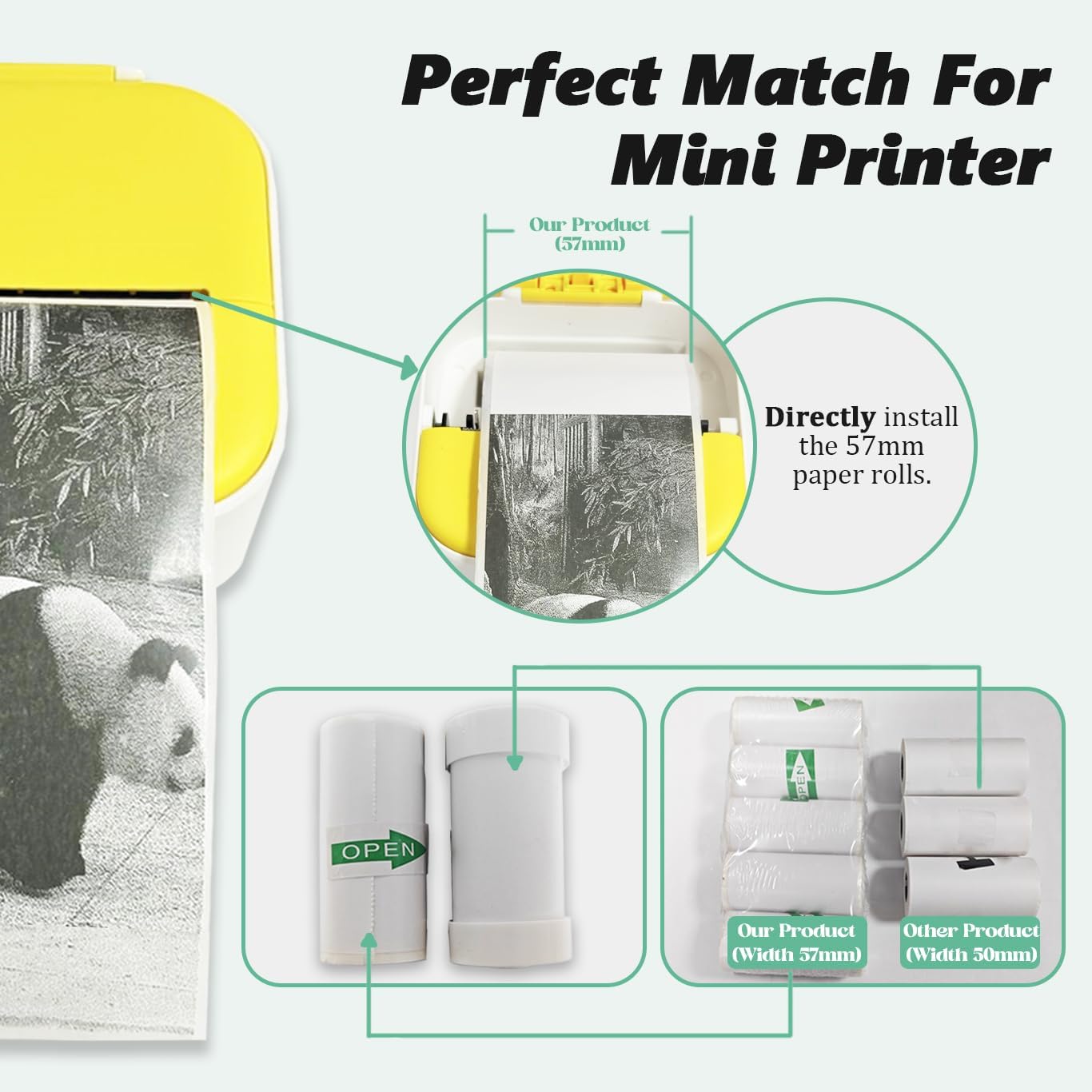 Detalle de QpenguinBabies mini photo printer paper 57mm