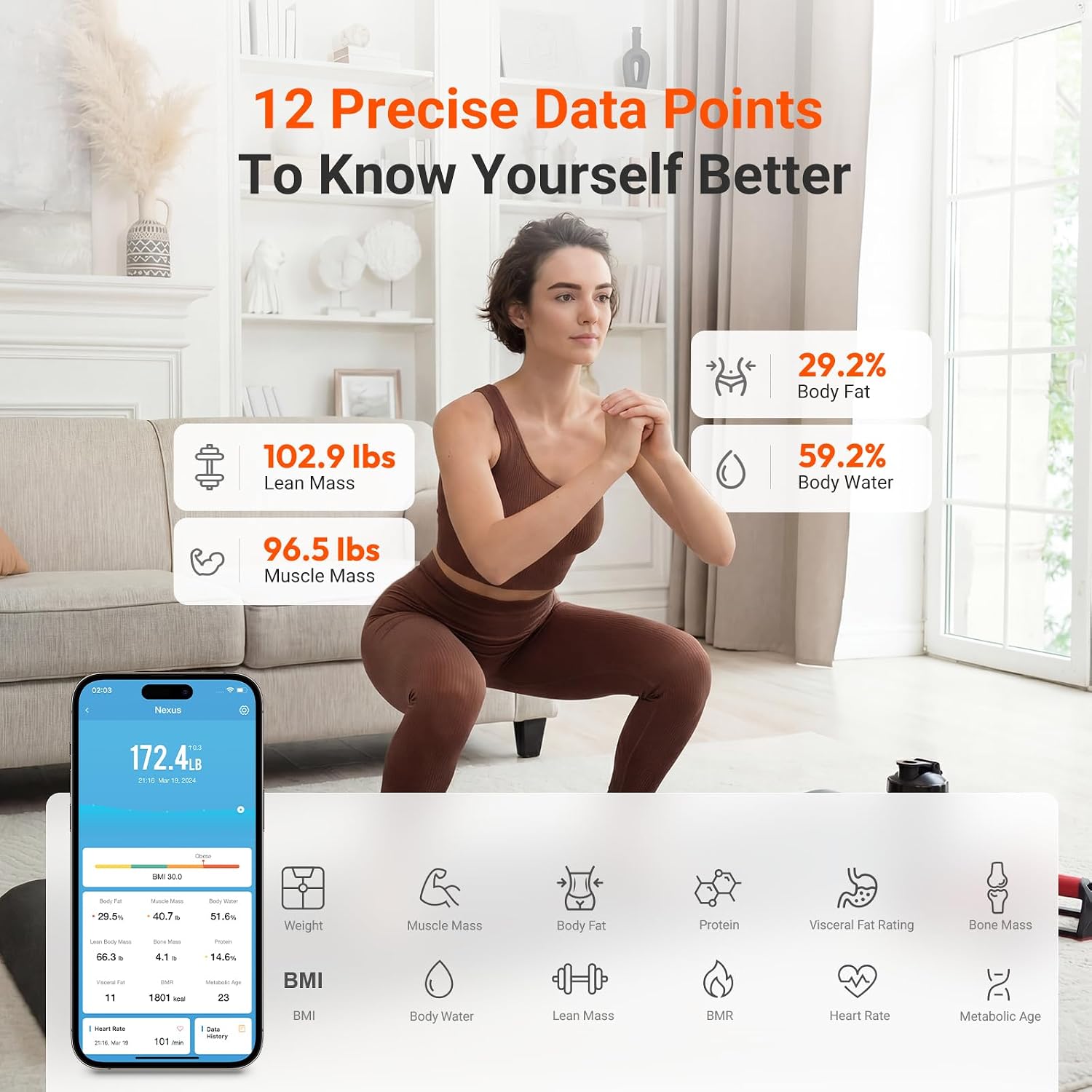 Detalle de iHealth Smart Scale with 12 Body Metrics