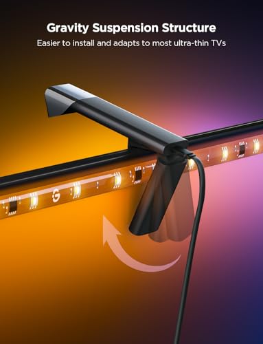Detalle de Govee TV Backlight 3 Lite 2.4m for 40-50 Inch TVs: AI‑calibrated RGBICW ambient lighting