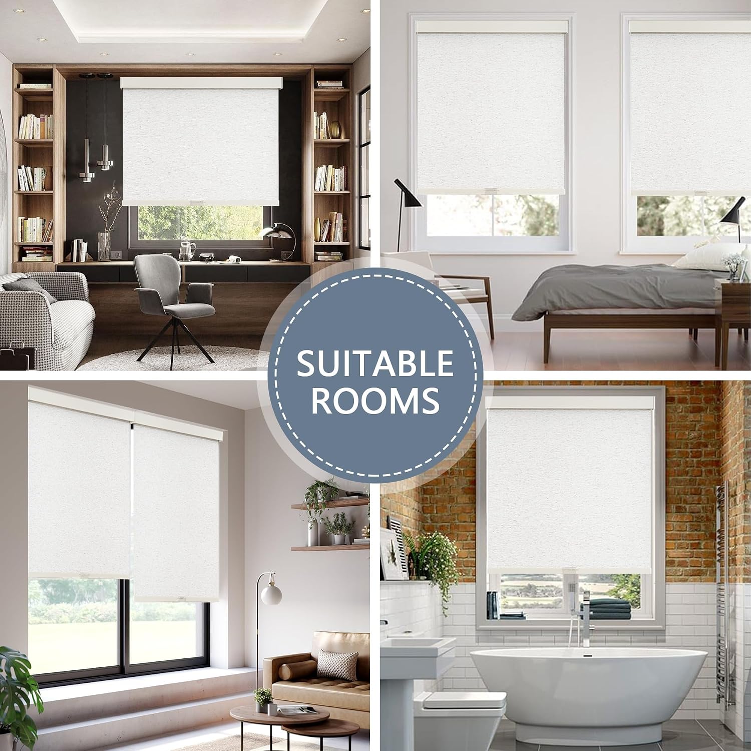 Detalle 2 de AOSKY 6f62ef08-c475-47d7-a13e-57f56a324146 Cordless Blackout Shade, Linen Beige