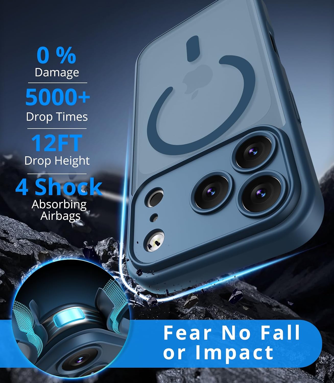 Detalle de Vansdon Cover Magnetica per iPhone 17 Pro: protezione slim con MagSafe e vetro temperato