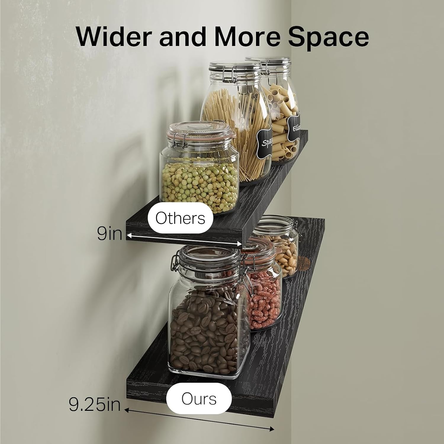 Thumbnail 5 de BAYKA Floating Shelves, 35.4-Inch