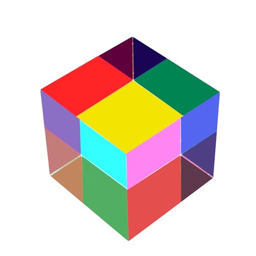 Detalle de ECBANLI CMY Mixing Color Cube, 50 mm – Acryl CMYcube Prism als Lernspielzeug und Desktop-Deko