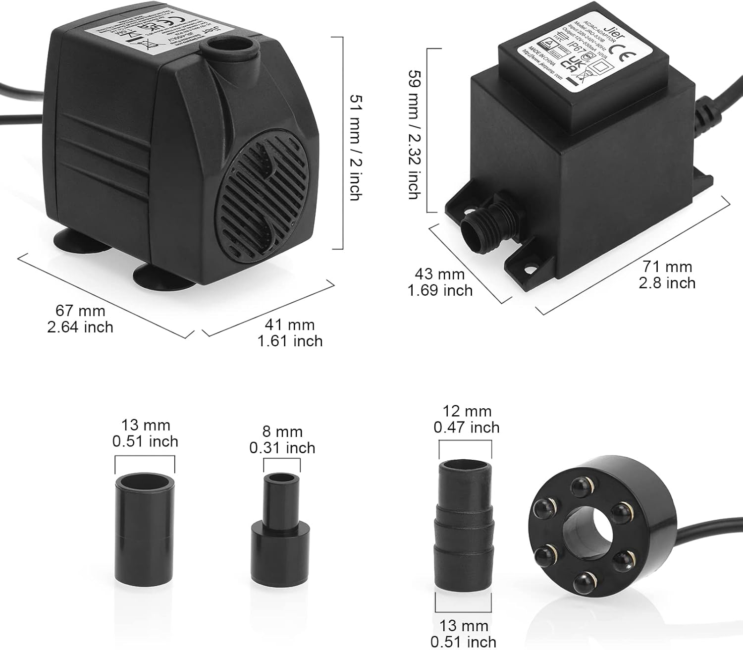 Detalle de BARST JR-800LV fountain pump 12V
