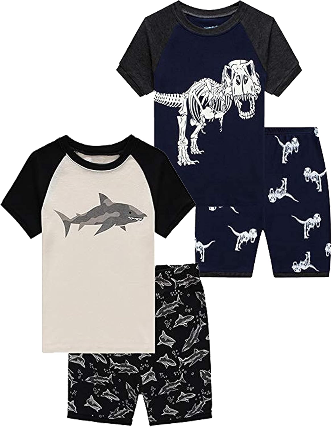 Thumbnail 6 de Family Feeling Boys Summer Pajamas Set (100% Cotton) — Short Sleeve Tee & Matching Shorts