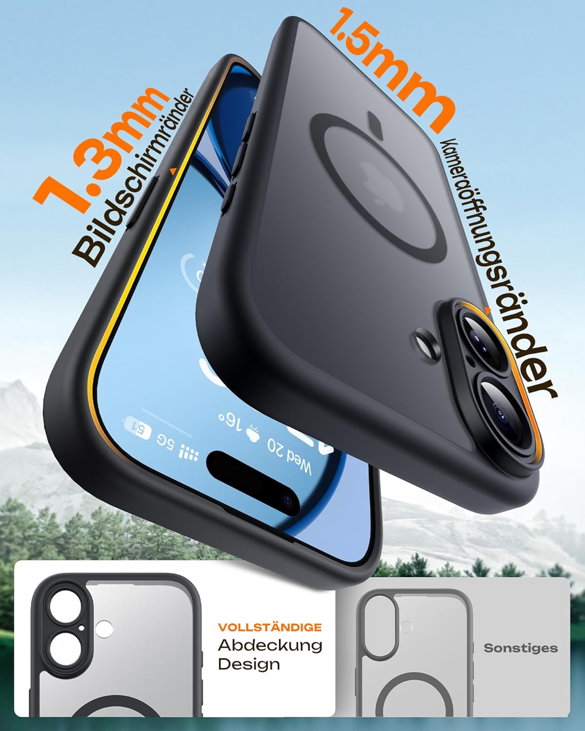 Thumbnail 5 de TOCOL Hülle für iPhone 17 6,3" – MagSafe mit Kamerasteuerung, Magnetring & Kameraschutz