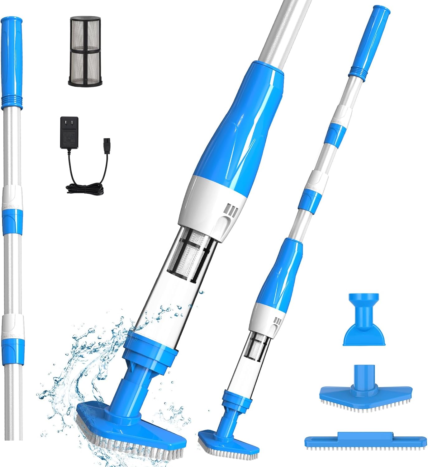 Detalle de PoolyPoly 1814 accu zwembadstofzuiger, 3-in-1 met telescoopstang