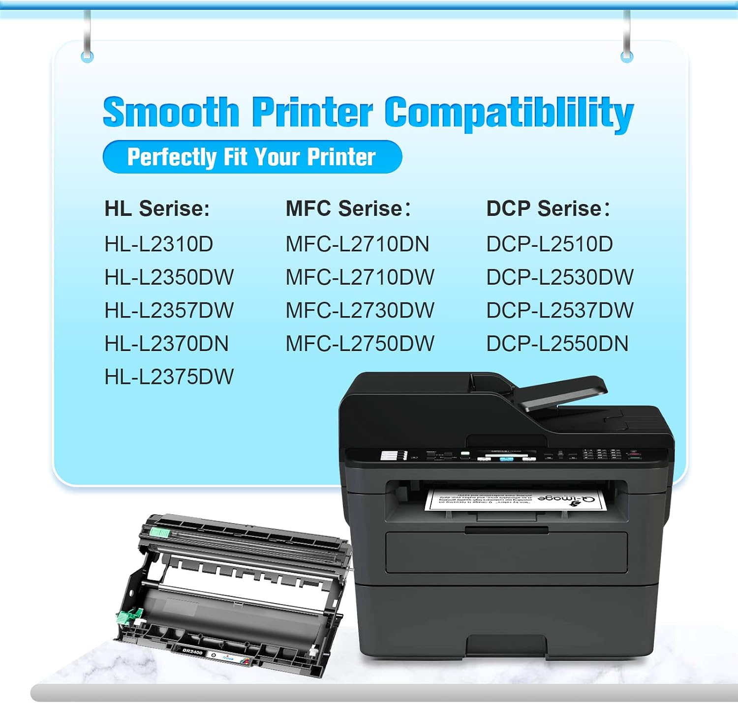Detalle 2 de DR2400 Drum Unit (2-Pack) – Compatible for Brother Laser Printers
