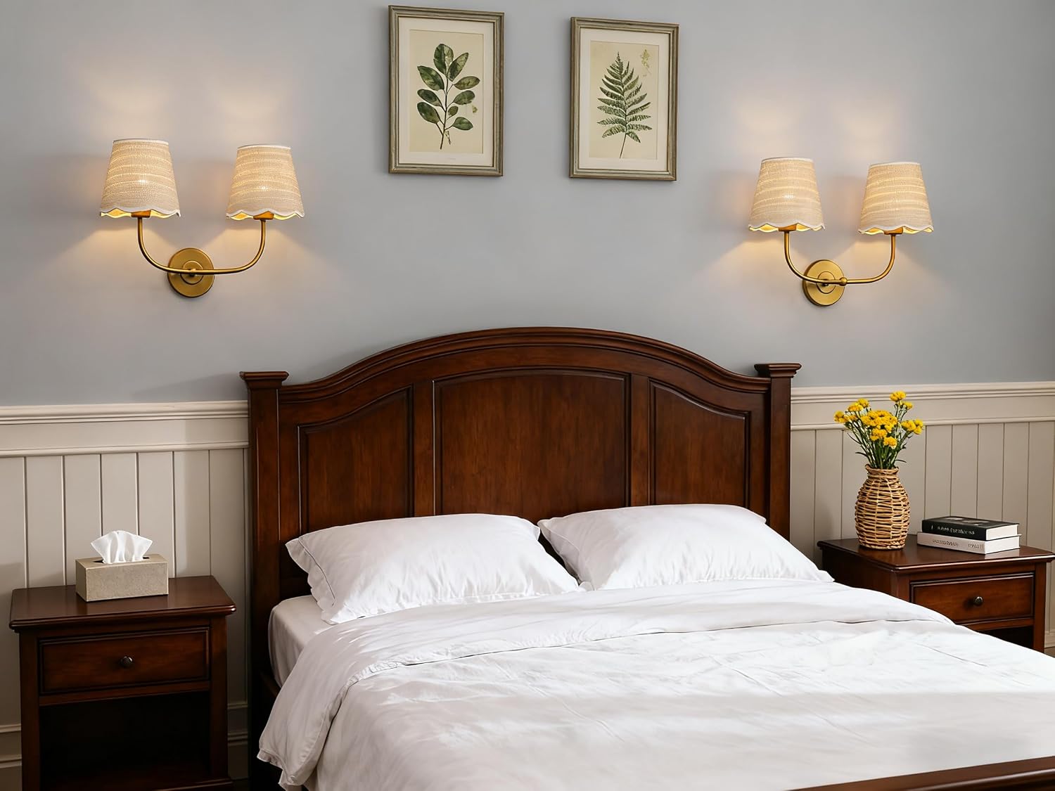 Detalle 2 de Phansthy Wall Sconce with Rattan Shade