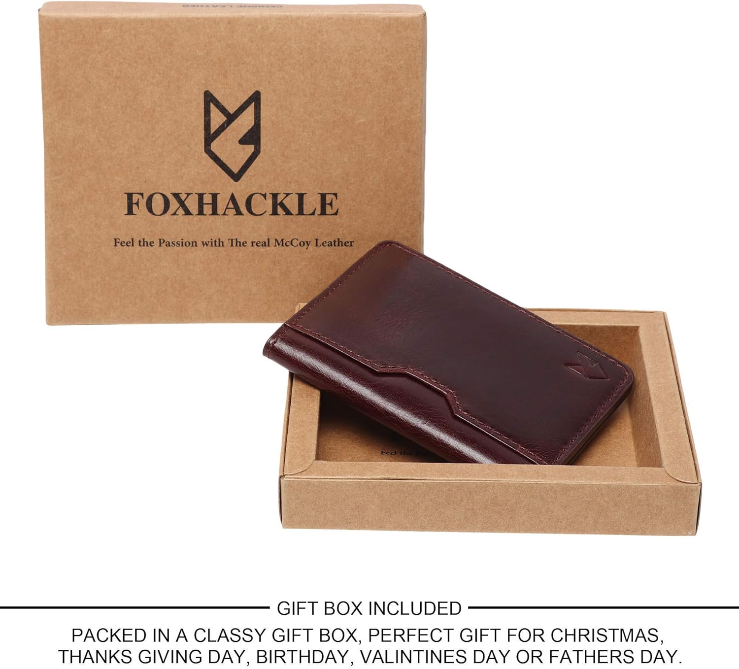 Thumbnail 6 de FOXHACKLE Leather RFID Blocking Card Wallet – Slim Front Pocket Bifold