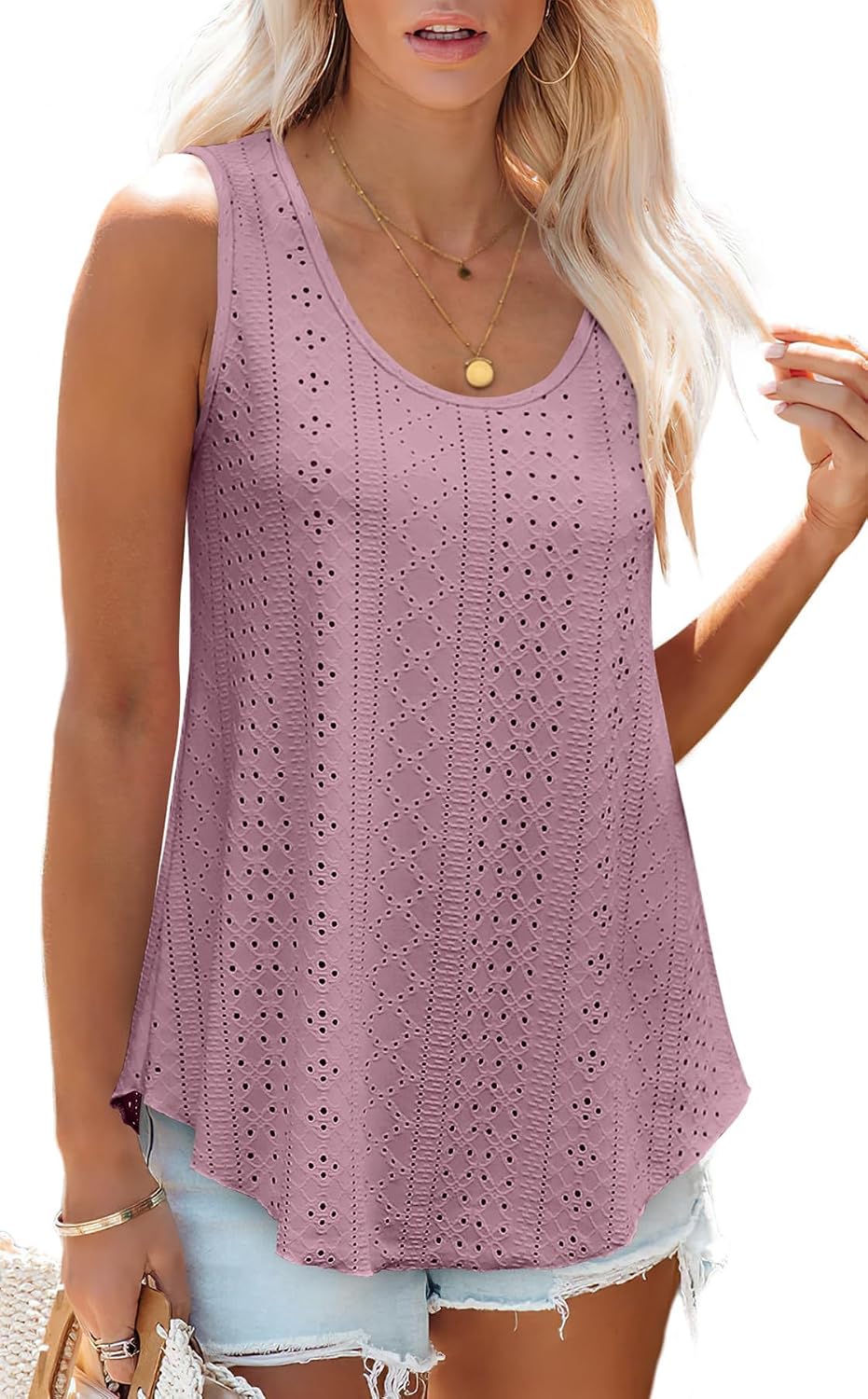 Thumbnail 1 de DUOEASE Tank Top Damen: Sommer-Ärmellose Oberteile mit Scoop-Ausschnitt