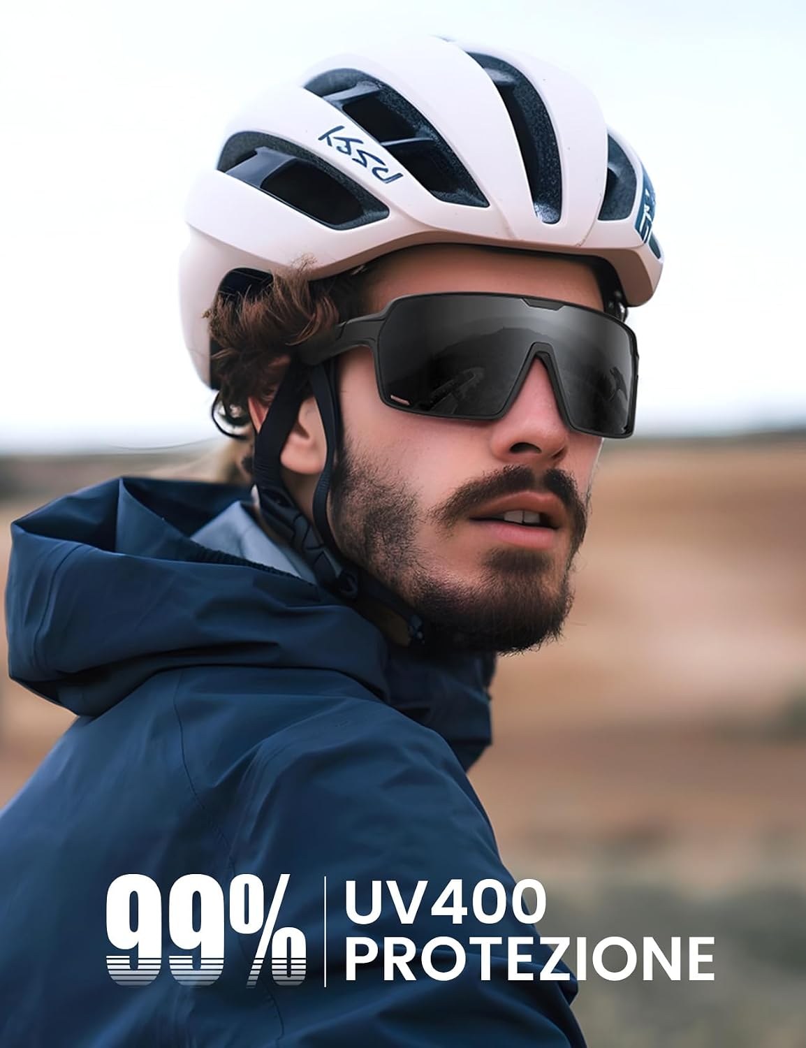 Detalle de Lamicall Occhiali da Sole Ciclismo Polarizzati - 29 g, TR90 infrangibile, UV400, Naselli e Aste regolabili