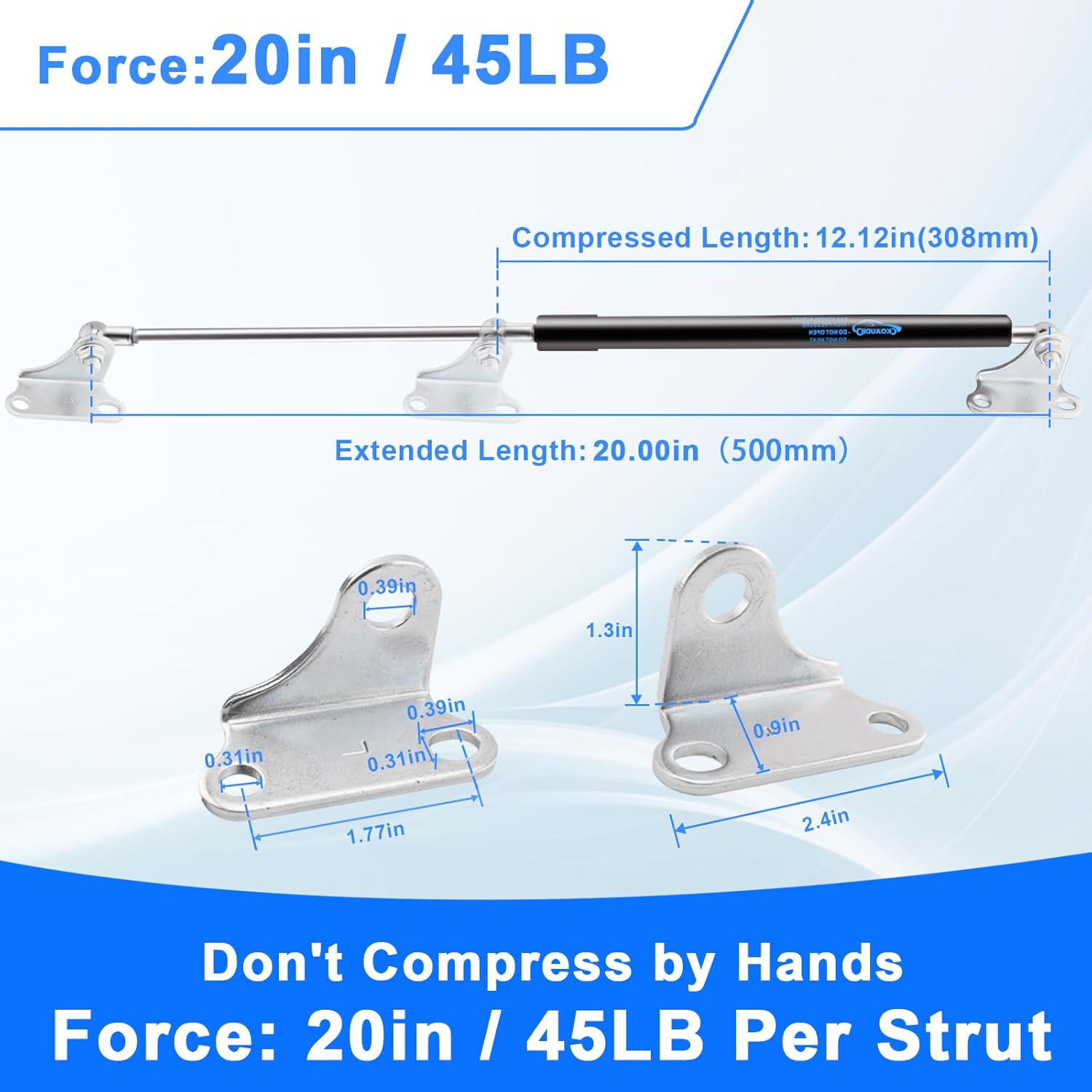 Thumbnail 2 de Koaudb 500MM 200N/45LB gas struts