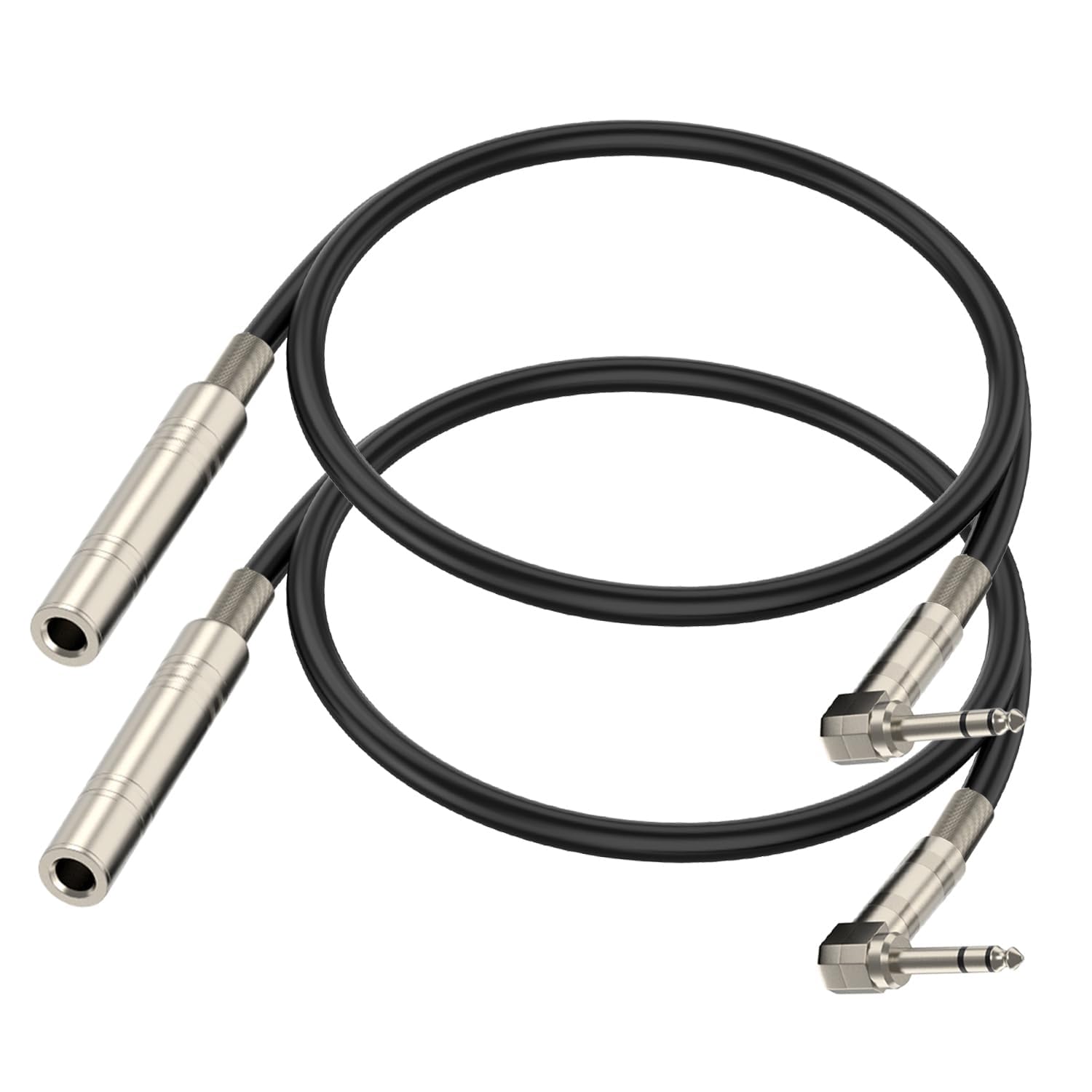 Detalle de Seefeful 20240927001 Right-Angle 1/4-Inch TRS-to-XLR Female Audio Cable, 3.3 ft, 2-Pack