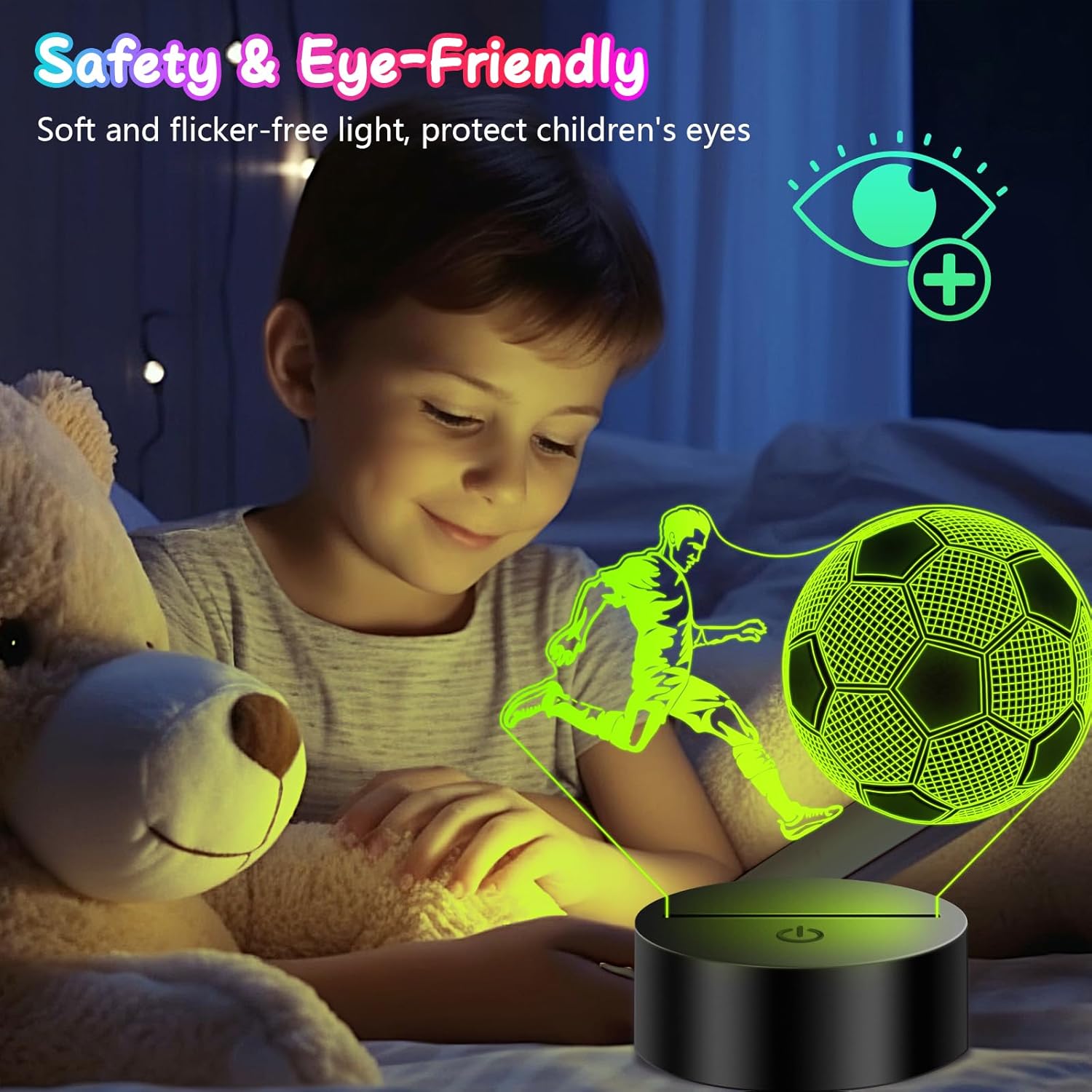Detalle de Polemera 3D football night light