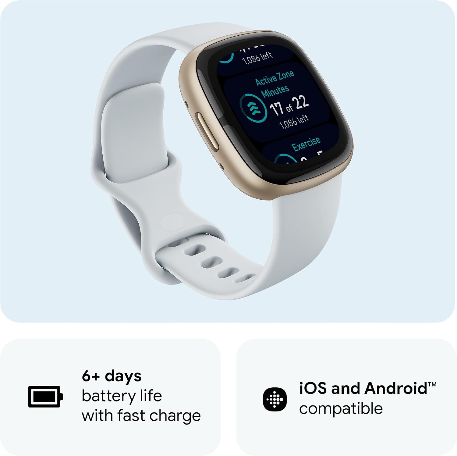 Detalle 2 de Google Fitbit Sense 2 smartwatch, 6‑day battery