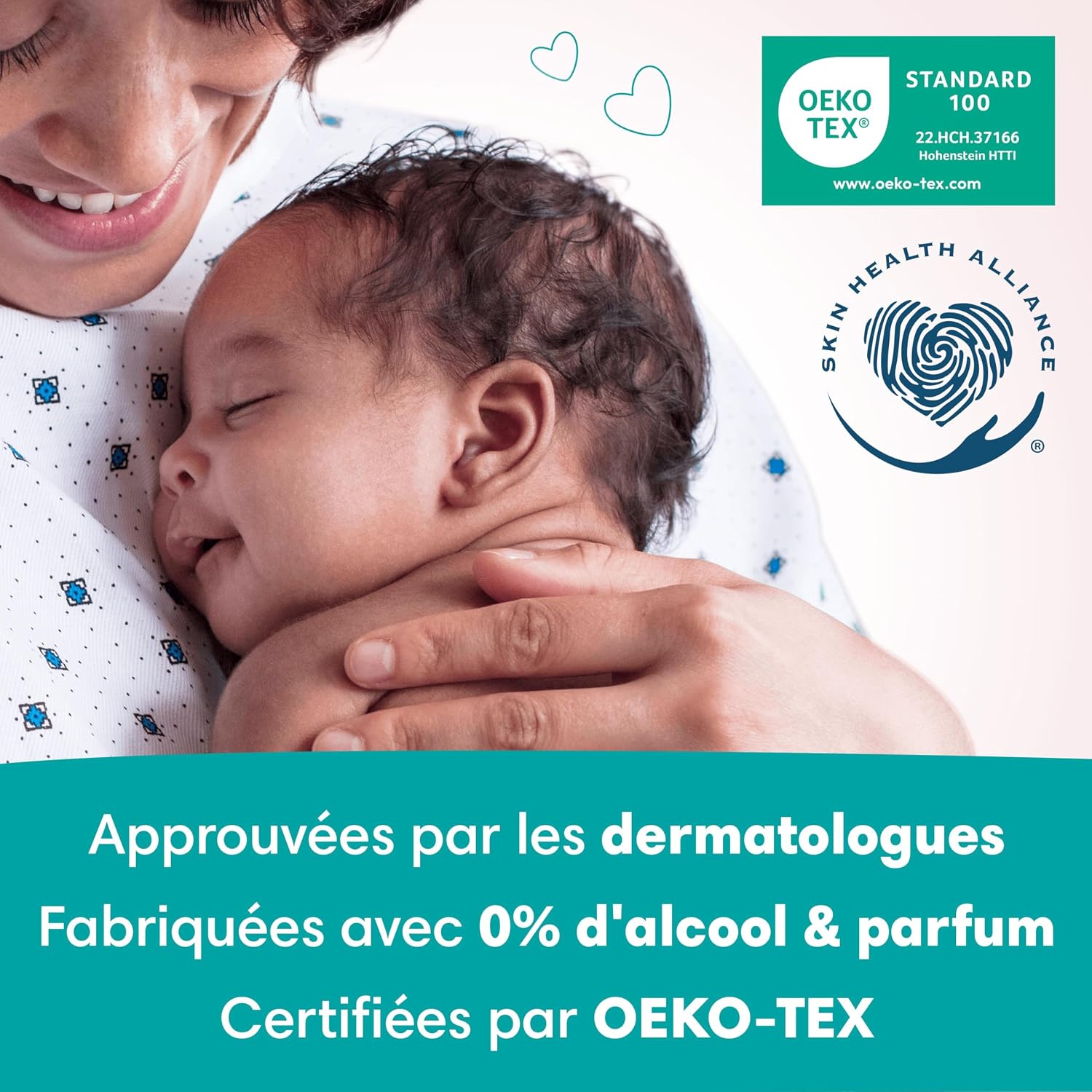 Detalle de Pampers Sensitive Lingettes Bébé x1200 – douceur et protection pour les peaux sensibles