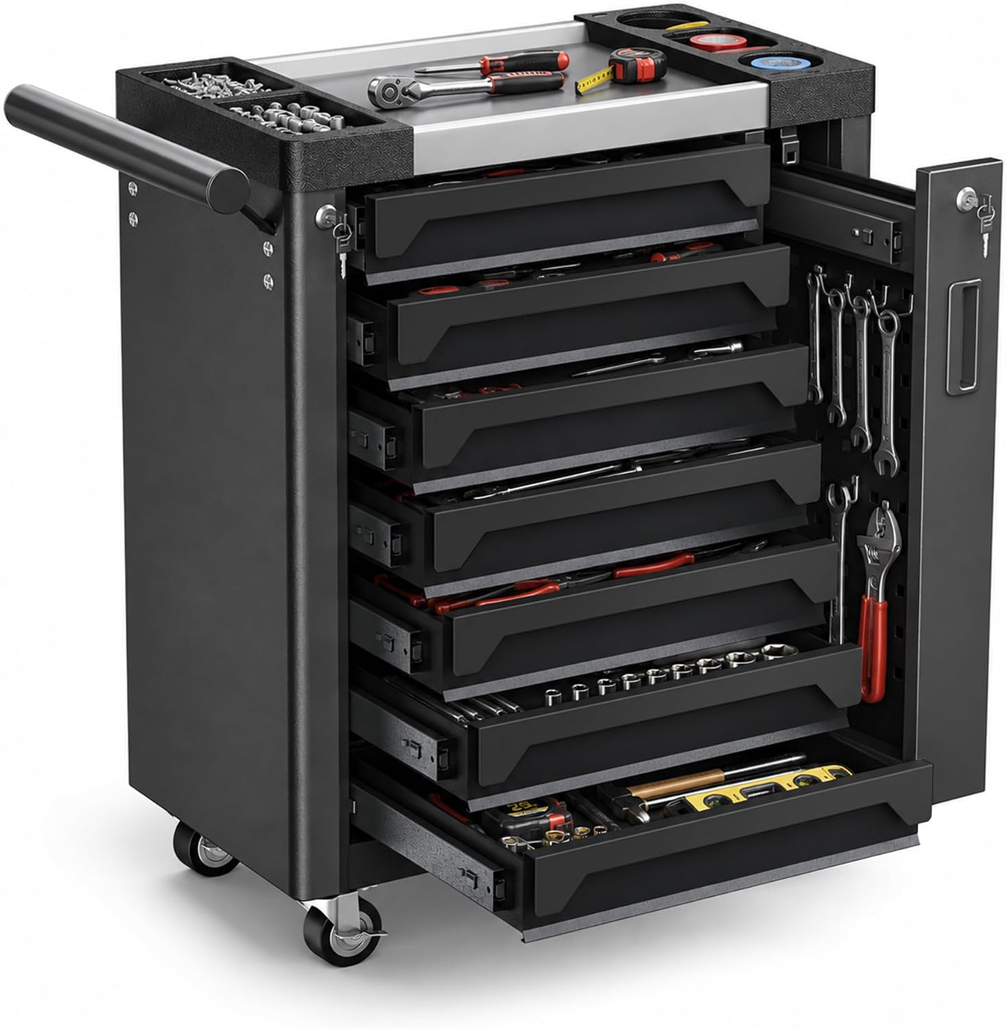 Detalle de PHLEX 7-Drawer Rolling Tool Chest