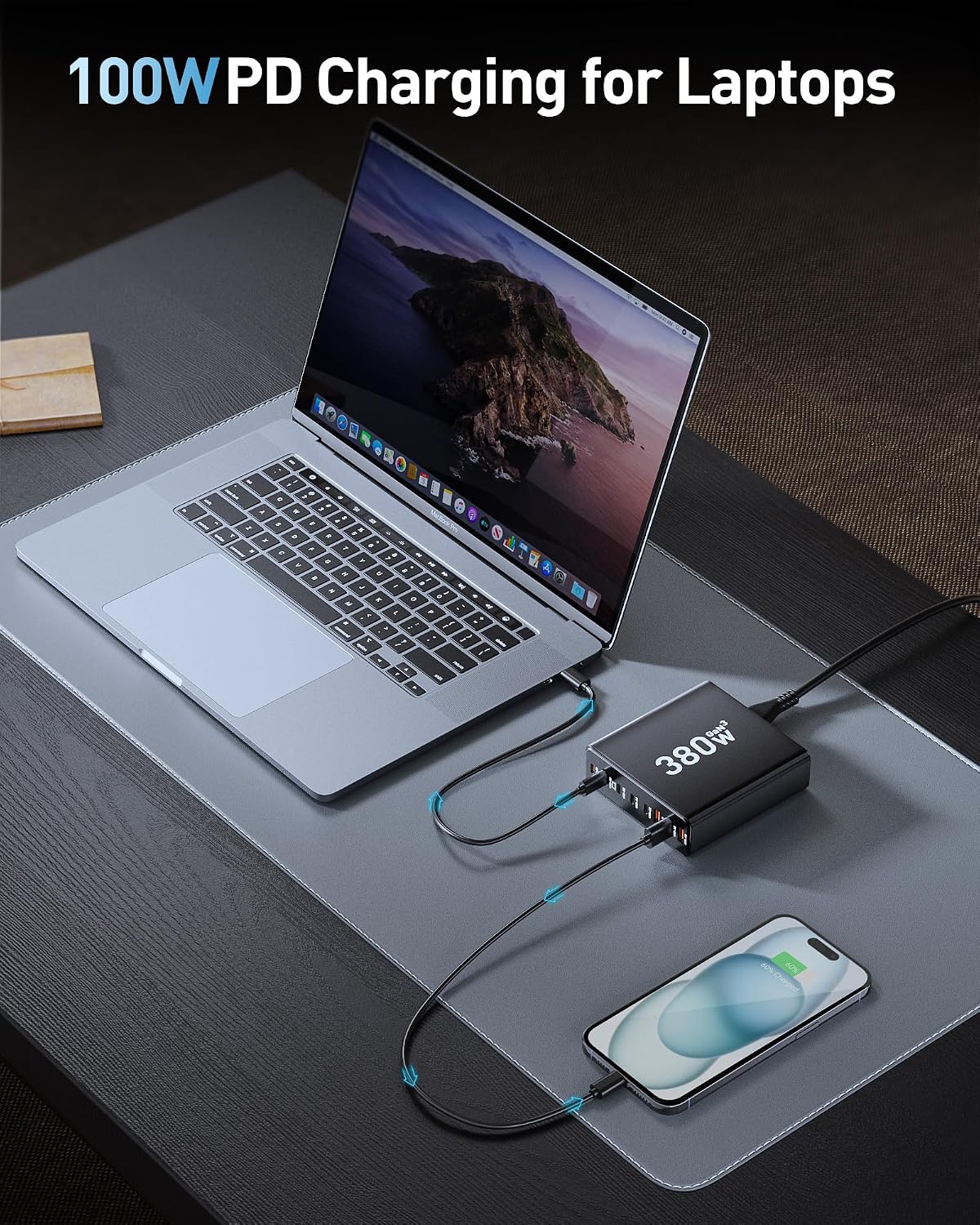 Detalle de Ediliow 380W USB C Charger Block