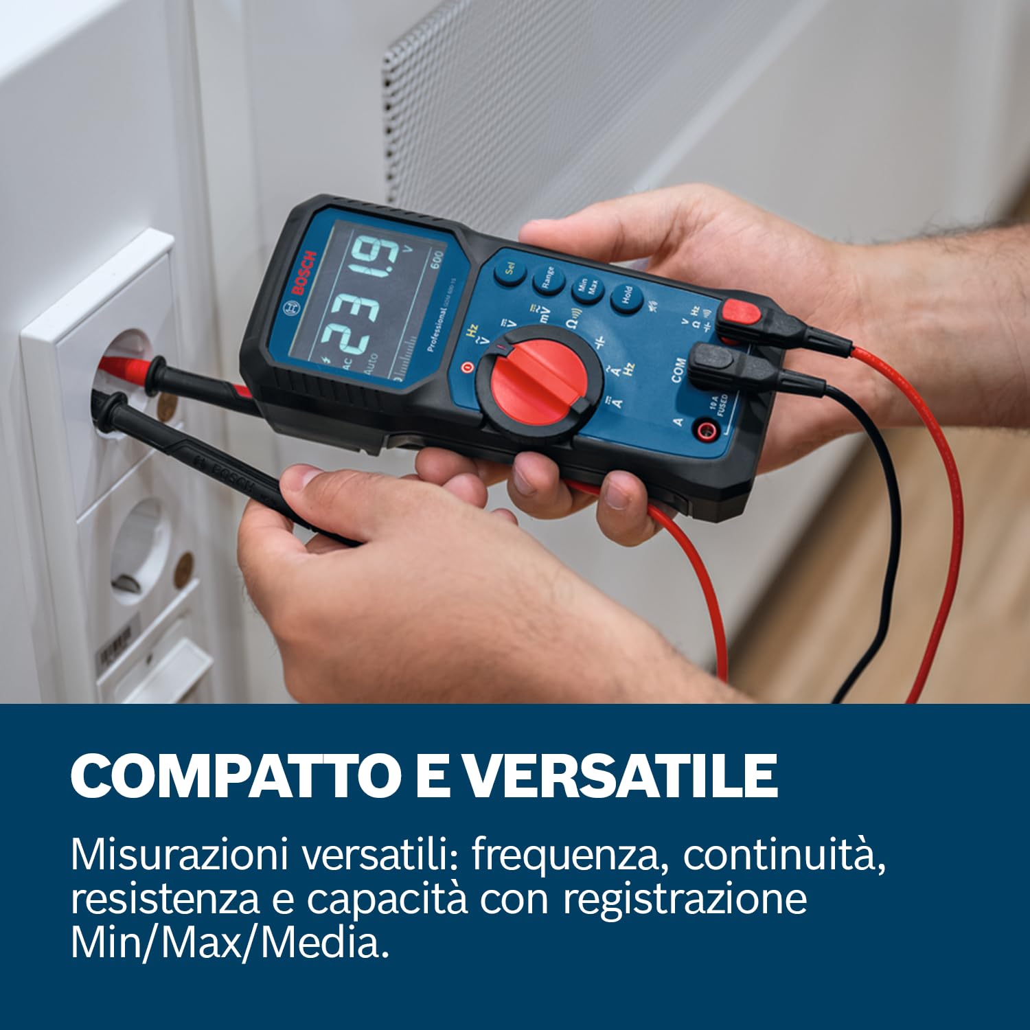 Detalle de Bosch Professional Multimetro GDM 600-15: affidabile True RMS per campo e laboratorio