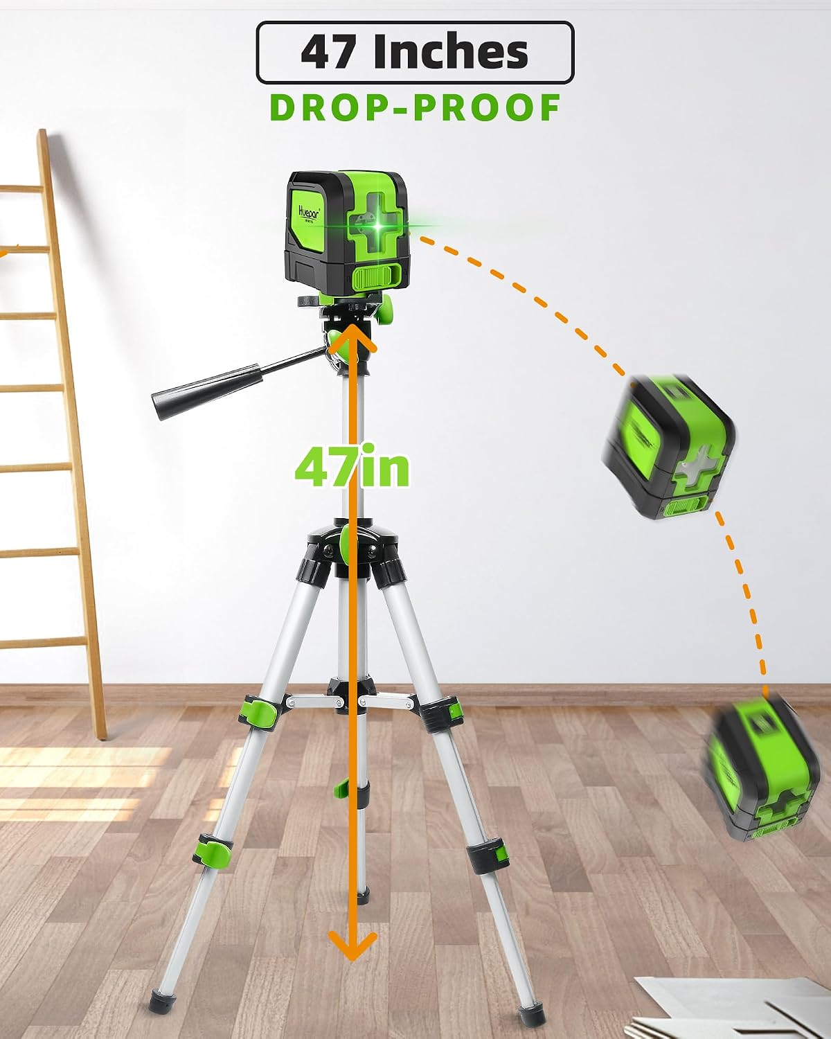 Thumbnail 6 de Huepar 9011G Cross-Line Laser Level, Green Lines, Self-Levelling, Magnetic Base