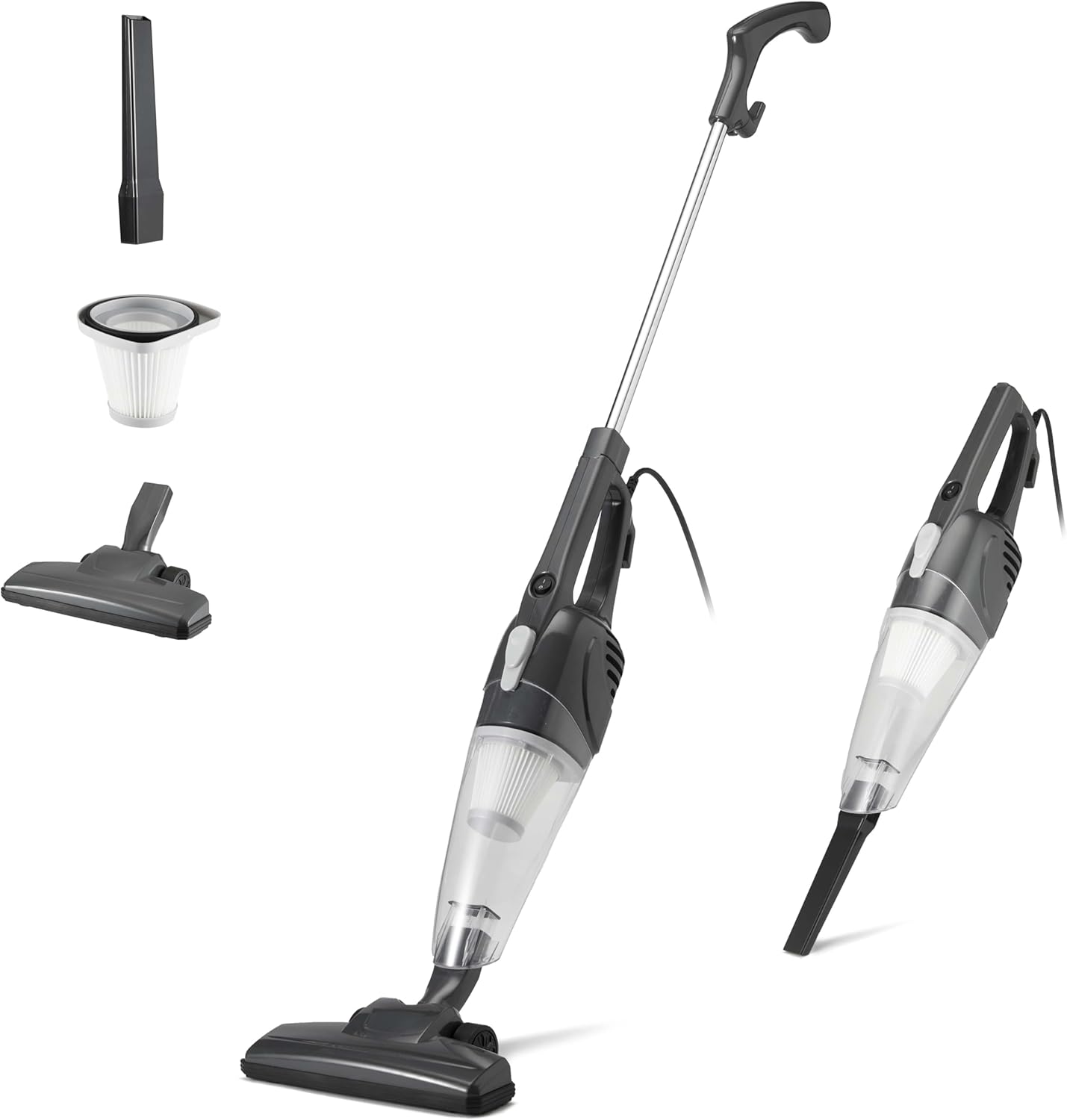 Detalle de Amazon Basics Stielstaubsauger 2-in-1 – kabelgebunden, ECO-Motor, austauschbarer Filter