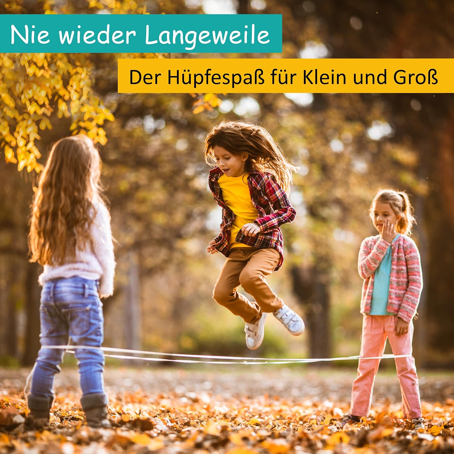 Detalle de GLÜCKSWOLKE Gummitwist + Buch: Das complete Indoor & Outdoor Sprungset mit 25 Vorlagen
