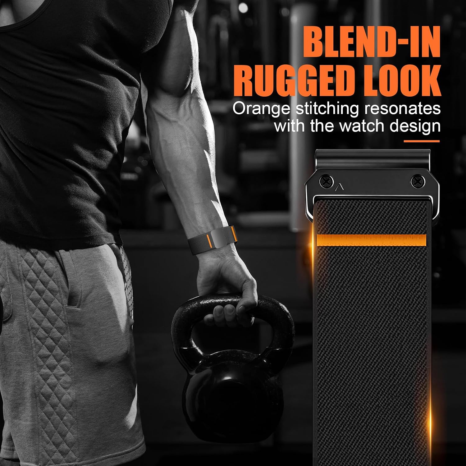 Detalle de 26mm Nylon Armband für Garmin Fenix 8 Pro & kompatible Modelle – Magnetverschluss, elastisch