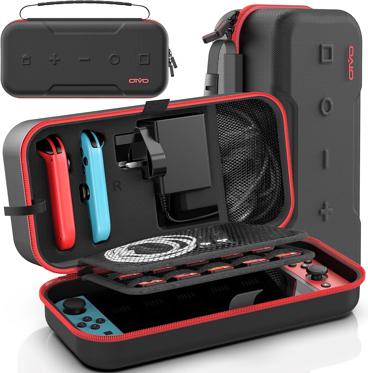 Detalle de OIVO Hard Case for Nintendo Switch OLED, 20-card storage