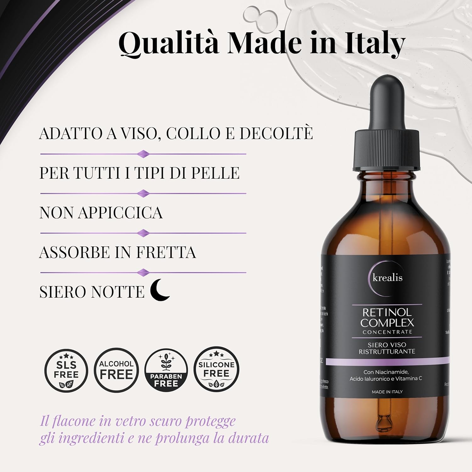 Detalle 2 de Retinolo Viso Completo 100 ml — Siero antirughe e antimacchia