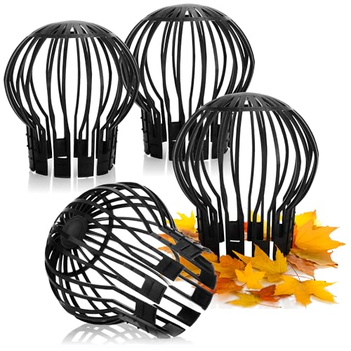 com-four 4X protège-gouttières pour tuyaux de Descente, protège-Feuilles – kit universel Ø13,2 cm