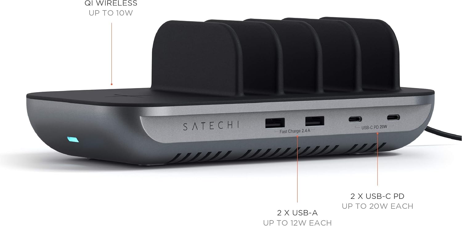 Detalle 2 de SATECHI Dock5 stazione di ricarica 10W