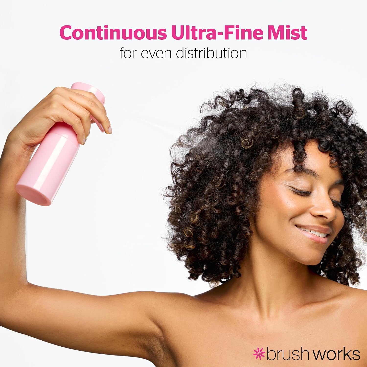 Thumbnail 4 de Brushworks Continuous Mist Water Spray Bottle 200ml (Pink) - Ultra-fine continuous mist spray bottle