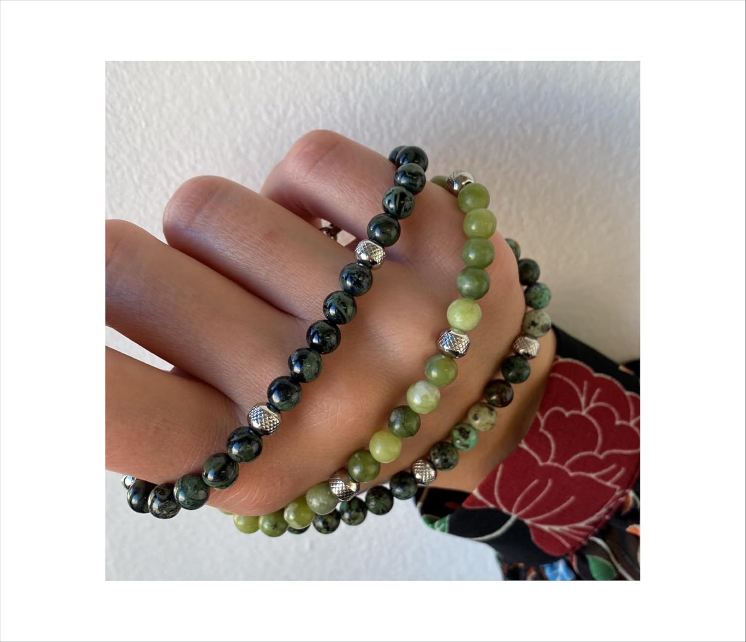 Thumbnail 2 de 10:10 Bracciale Pietra di Giada 6 mm