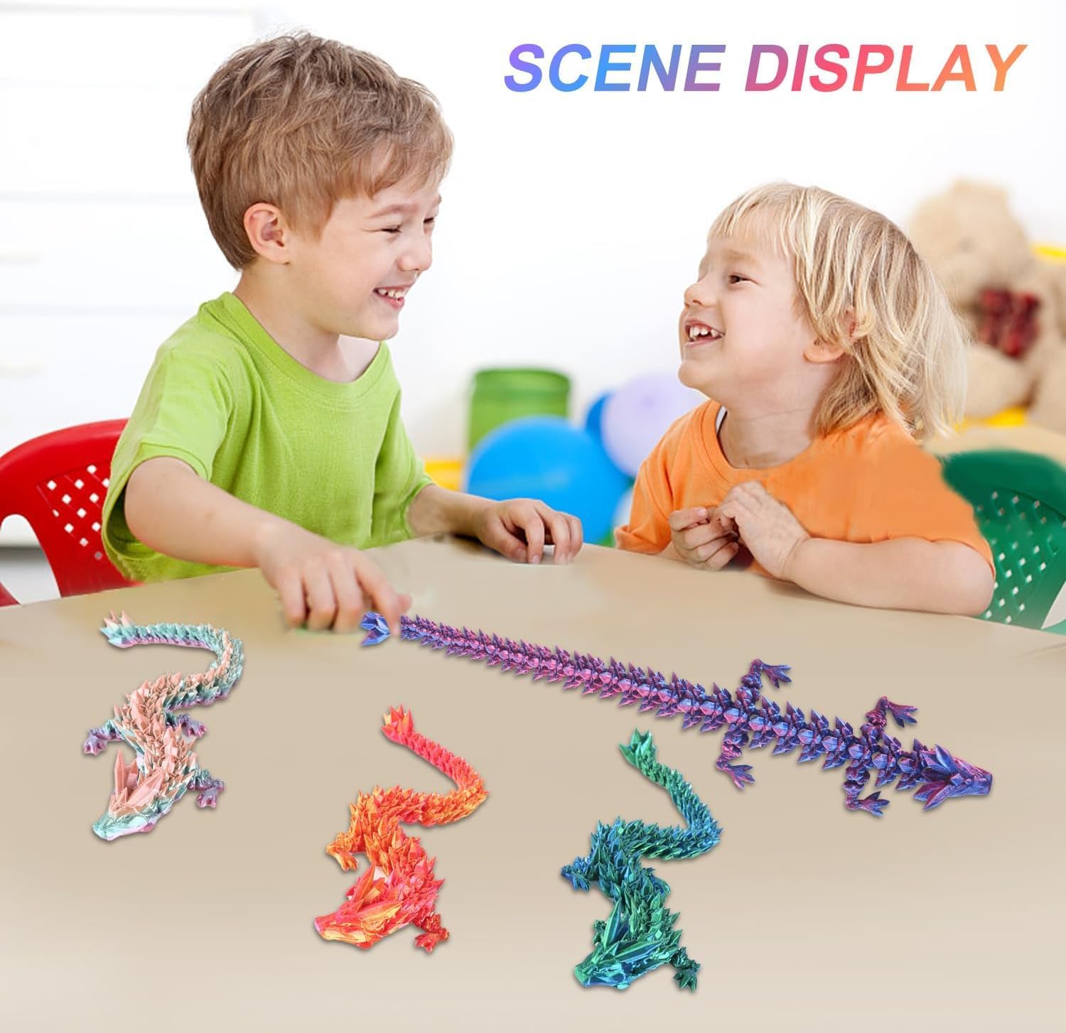 Thumbnail 6 de TXB3DOK 3pcs 12in 3D Printed Crystal Dragon set