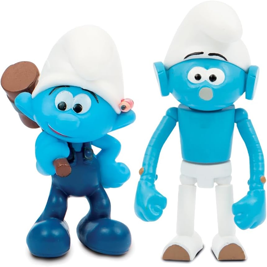 Detalle de The Smurfs Les Schtroumpfs – Maison magique et figurine Bricoleur (5,5 cm) avec accessoires