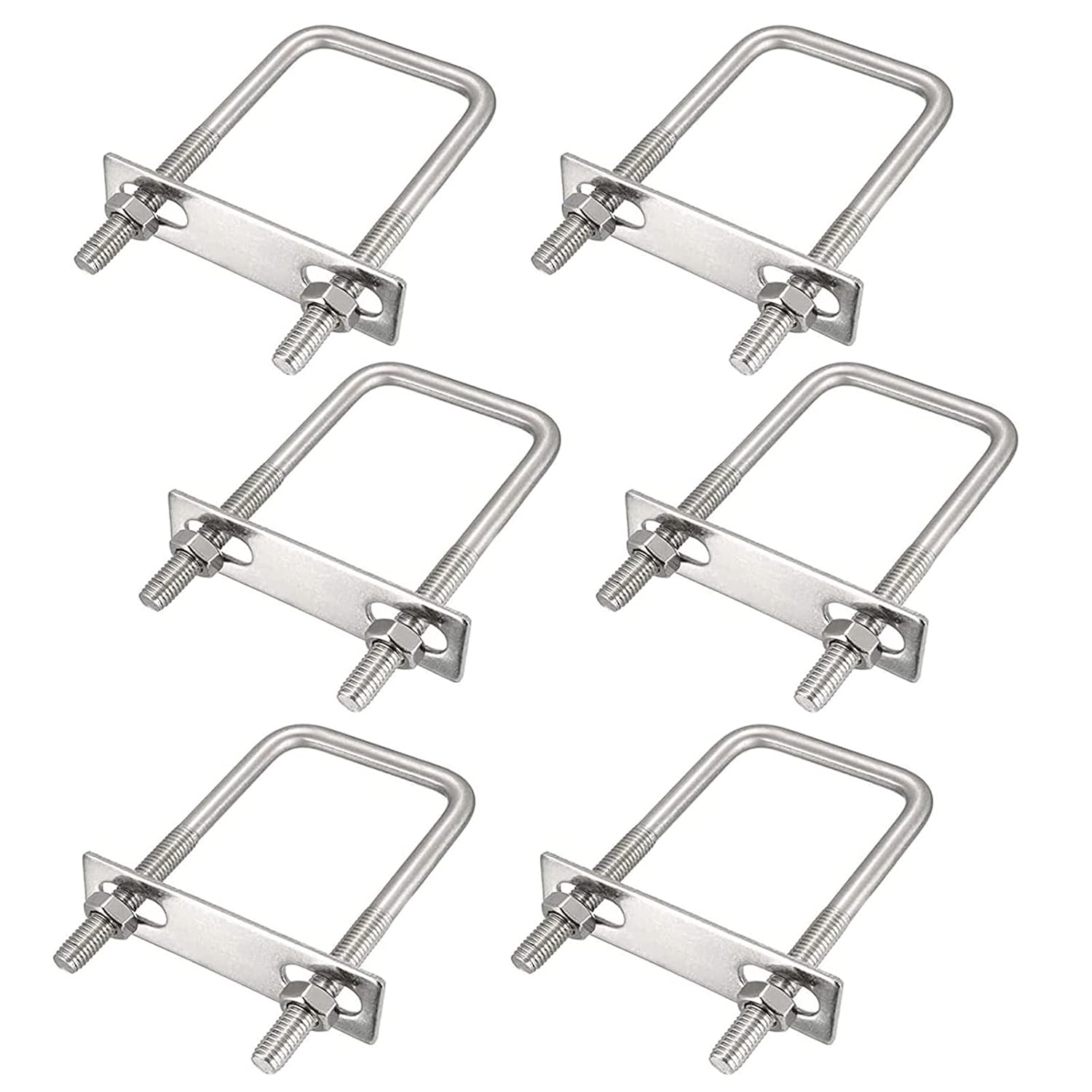 Detalle de Lwtsrp A4127-U-bolts, fyrkantiga U-bultar M8 40 x 100 mm i rostfritt stål
