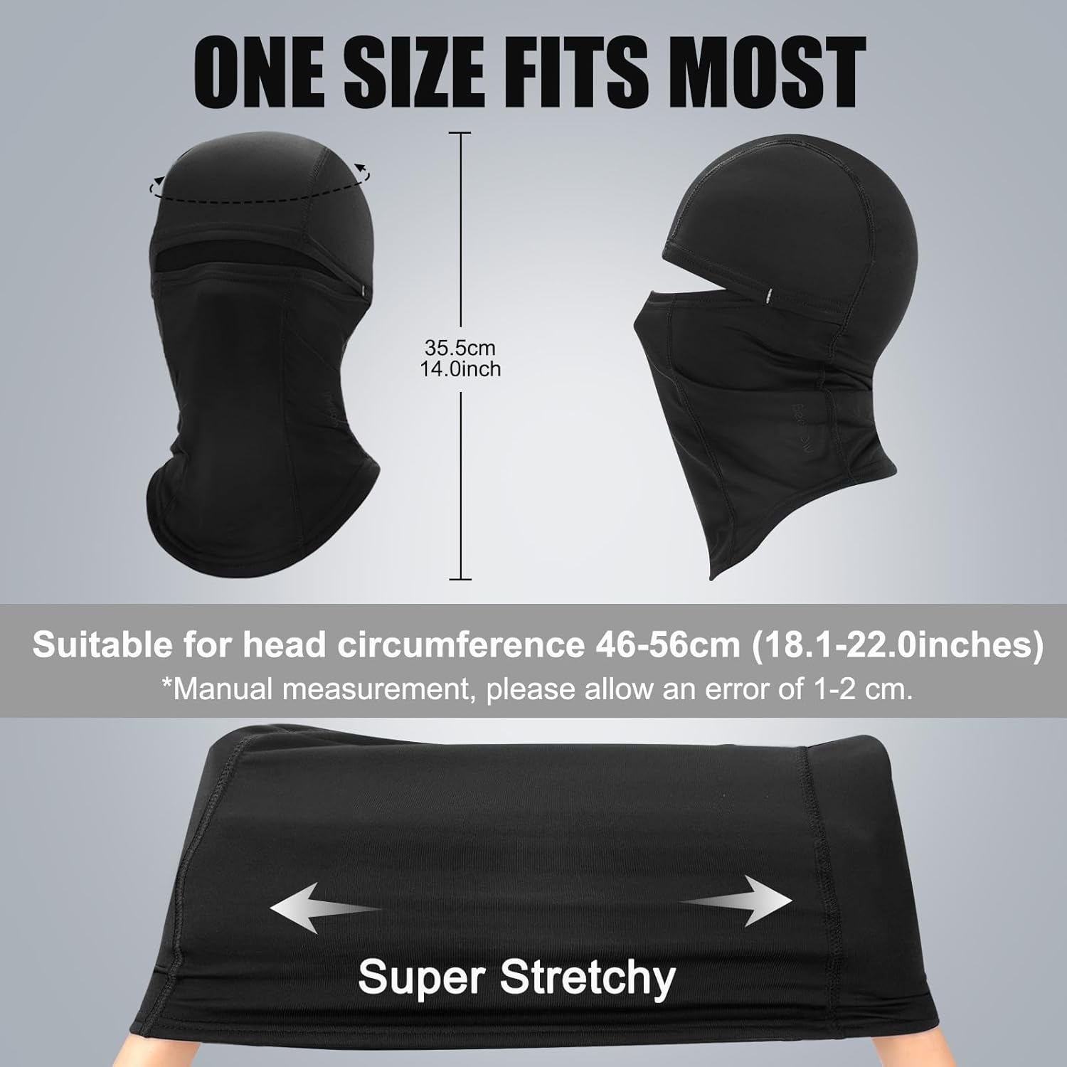 Thumbnail 3 de Beehow Balaclava Ski Mask Cover for Windproof Warmth