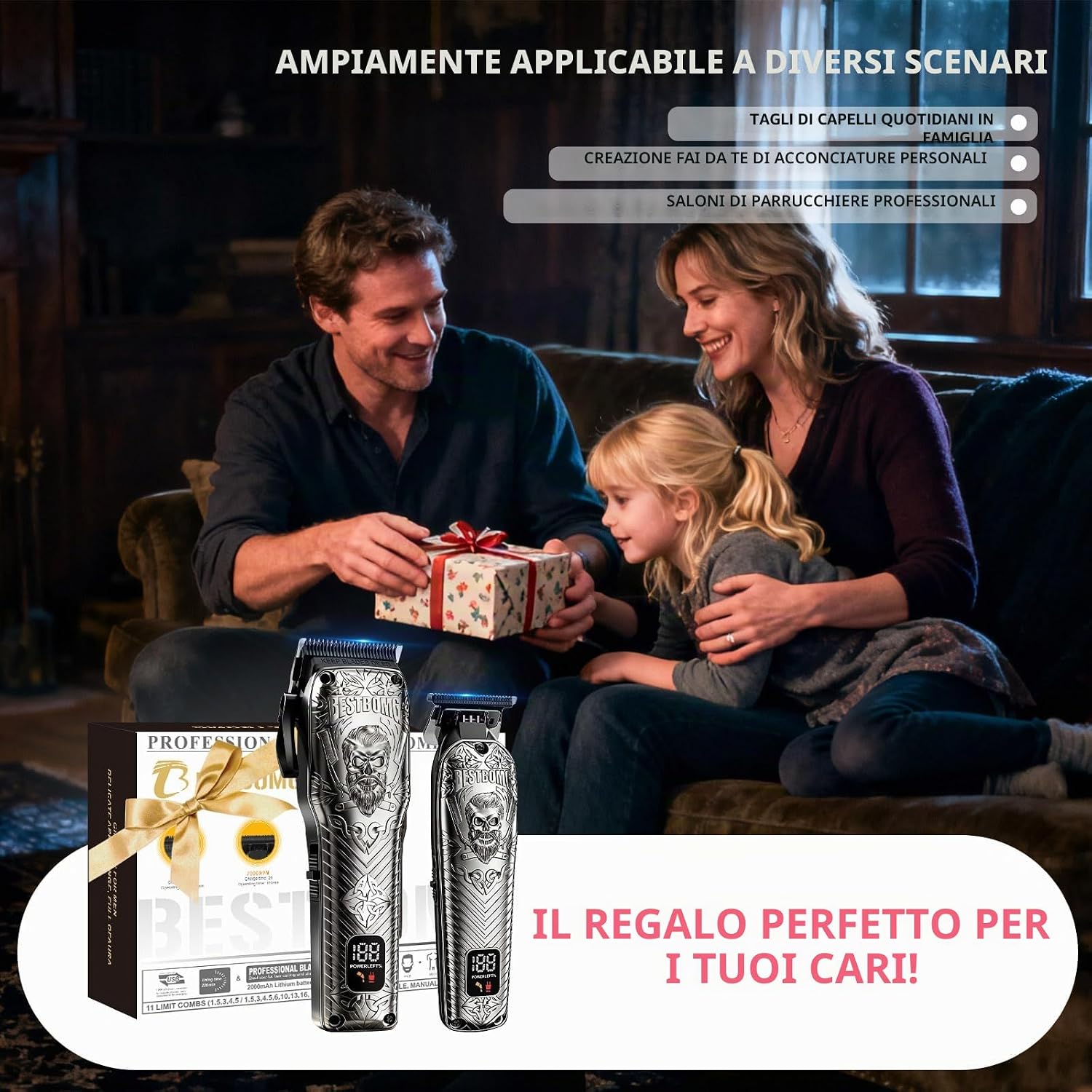 Thumbnail 5 de BESTBOMG kit tagliacapelli senza fili