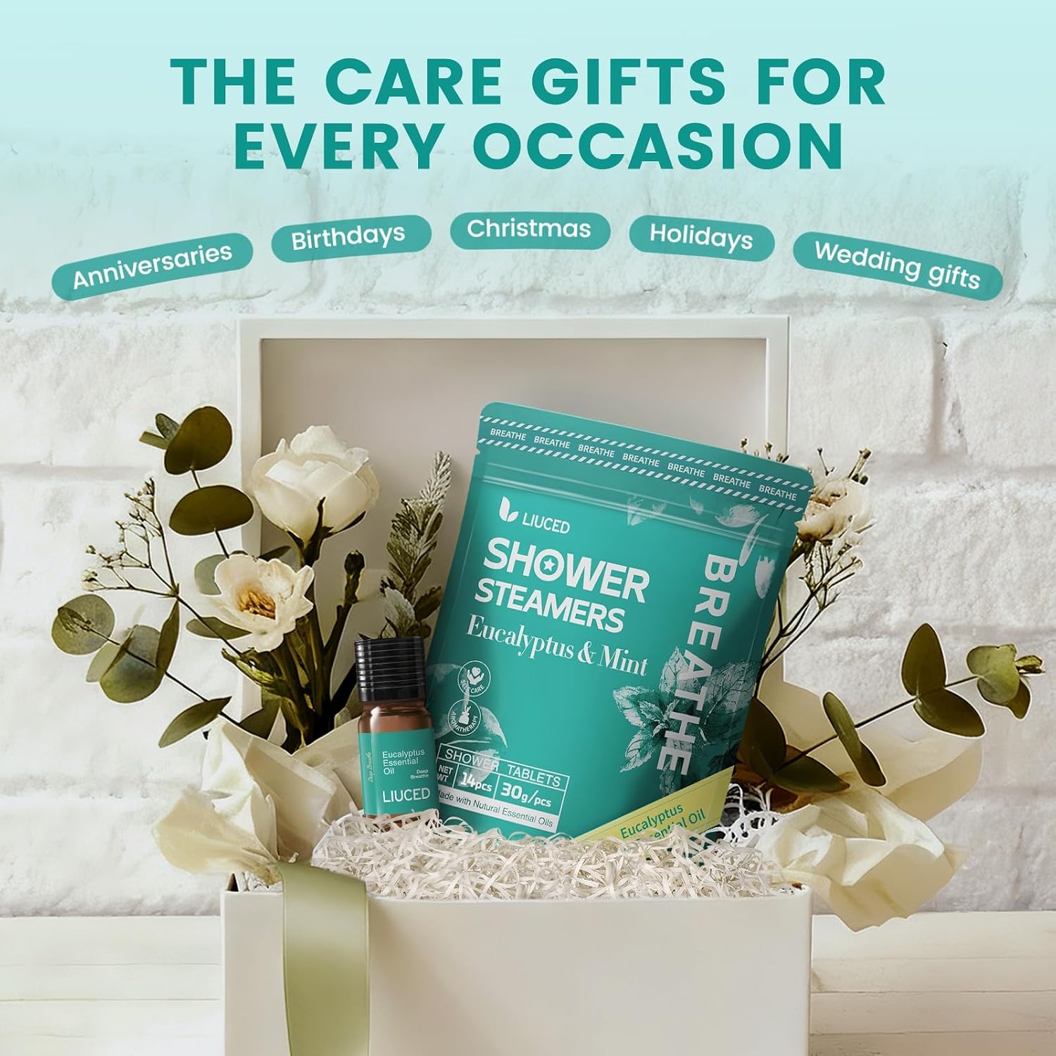 Detalle 2 de 14+1 Eucalyptus Mint Shower Steamers Set