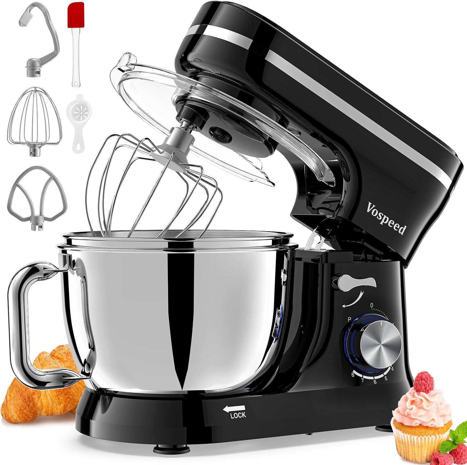 Detalle de Vospeed Stand Mixer 4.5L+5L Bowls